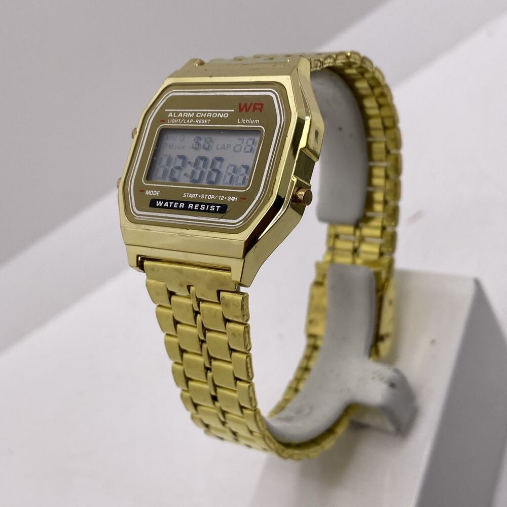 Vintage Silver Multi Function Sports Watch Unisex Watch New Battery Works - Picture 2 of 6